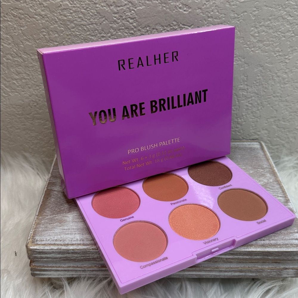 $12 🌙 Realher‎ You Are Brilliant Pro Blush Palette - NEW FULL SZ